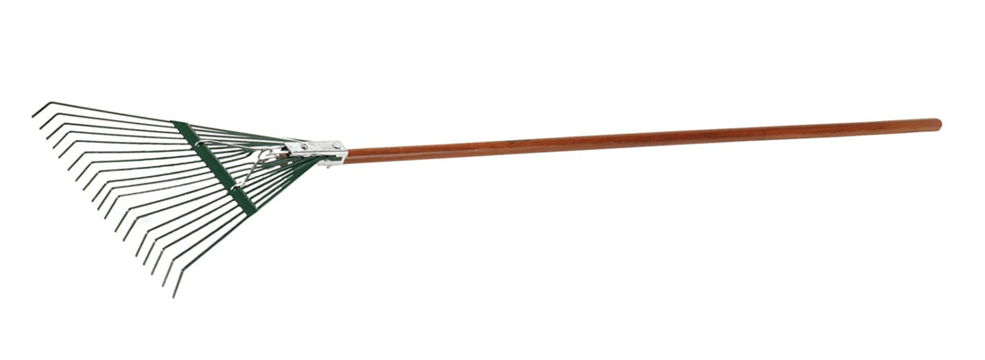 Wolverine W18SLR 18" Spring Steel Leaf Rake Wood Handle