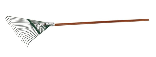 Wolverine W18SLR 18" Spring Steel Leaf Rake Wood Handle