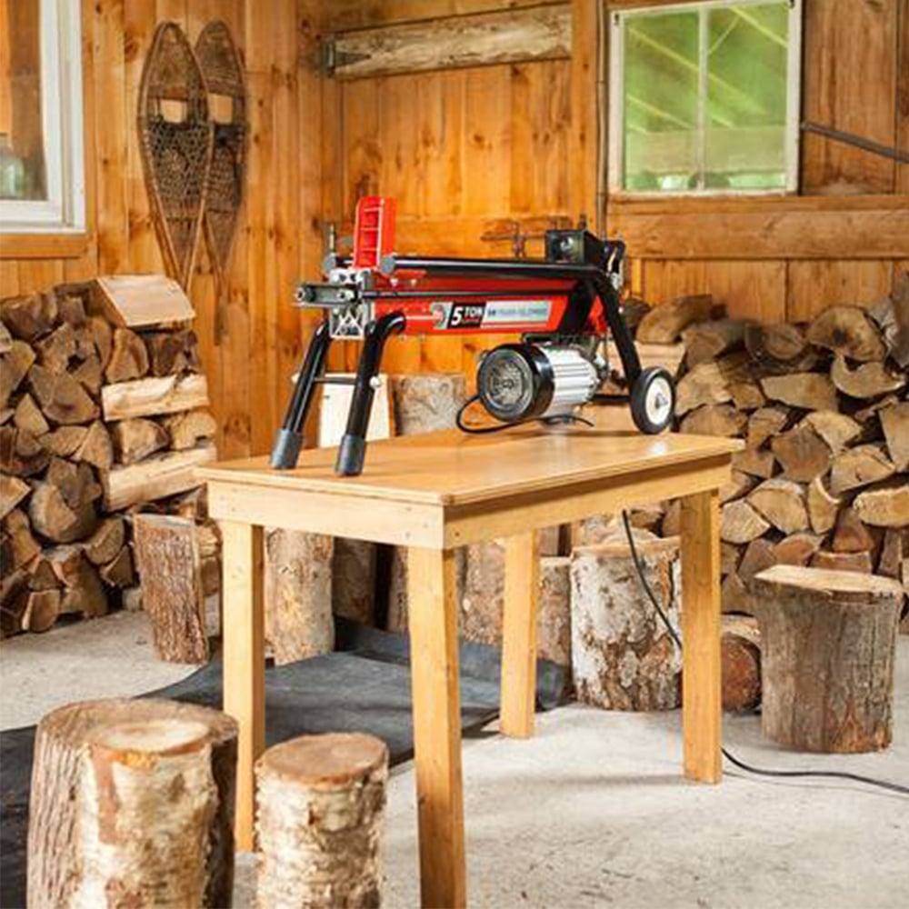 DR Power WH21005ACN Electric Log Splitter 5 Ton Rear Left View