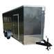 7x16 Charcoal V - Nose Enclosed Storage Trailer (2) 3,500lb Axles - SLE Equipment - 1