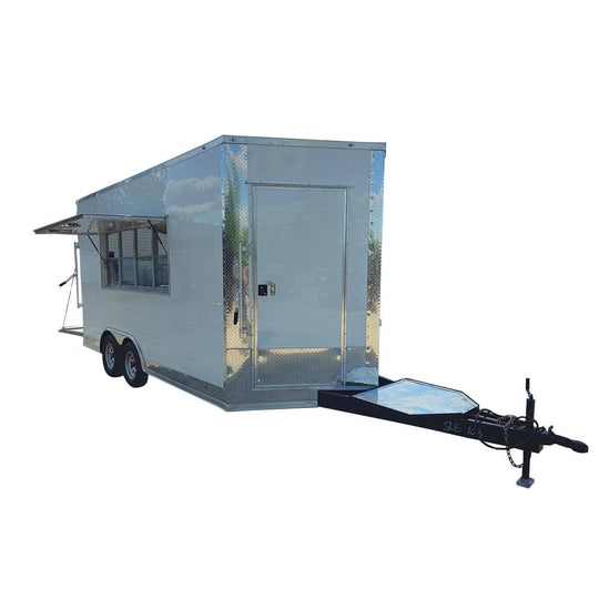 Concession Trailer 8.5' X 16' White Merchandising Event Catering - SLE Equipment - 1
