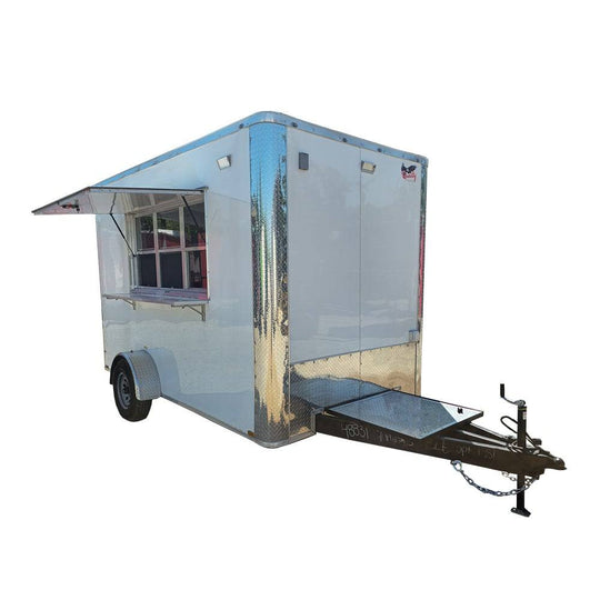 Concession Trailer 7' X 12' Hot Dog Event Catering - SLE Equipment - 1
