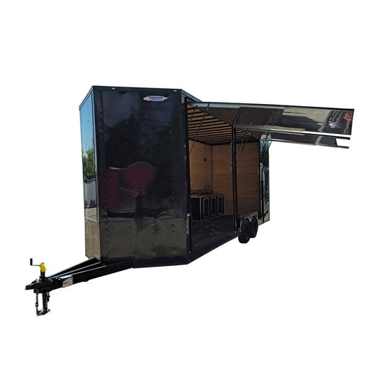 Concession Trailer 8.5' X 24' Black Event Vending Marketing - SLE Equipment - 1