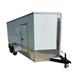 7' X 16' White Vnose Enclosed Trailer (2) 3,500lb Axles 7ft With Splash Guards - SLE Equipment - 1