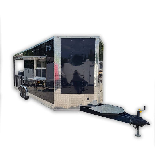 Concession Trailer 8.5' X 24' Black Food BBQ Event Catering - SLE Equipment - 1