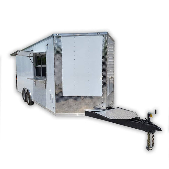 Concession Trailer 8.5' X 20' White Event Catering Food - SLE Equipment - 1