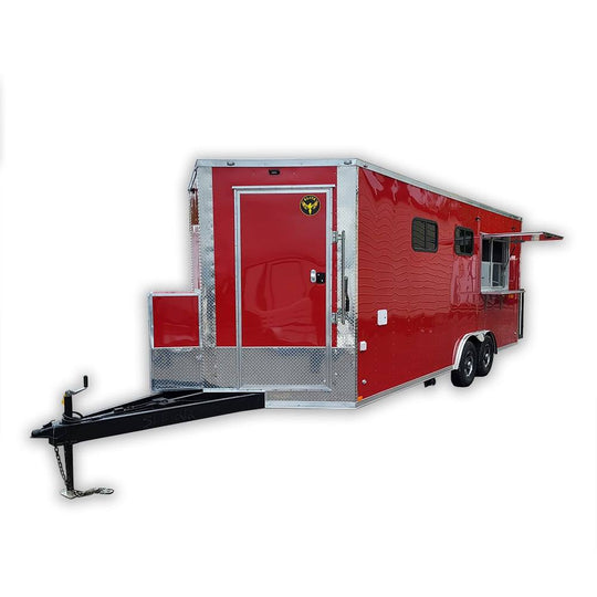 Concession Trailer 8.5' X 20' Red Food Catering Event - SLE Equipment - 1