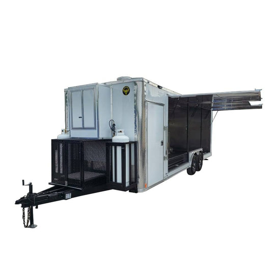 8.5' X 24' Flat Nose Concession Trailer Food Event Catering - SLE Equipment - 1