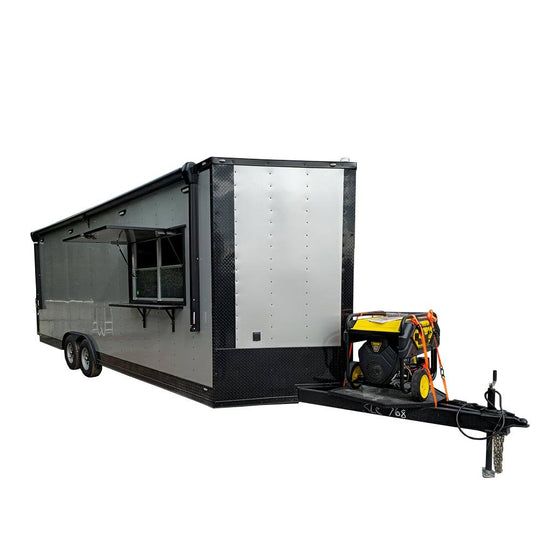8.5' X 24' Silver Concession Trailer Food Event Catering - SLE Equipment - 1
