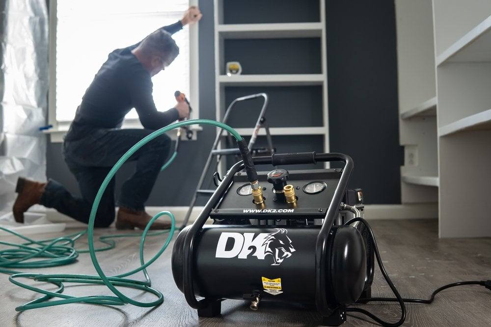 DK2 AC02G 2-Gallon Silent Electric Air Compressor 1HP Brushless