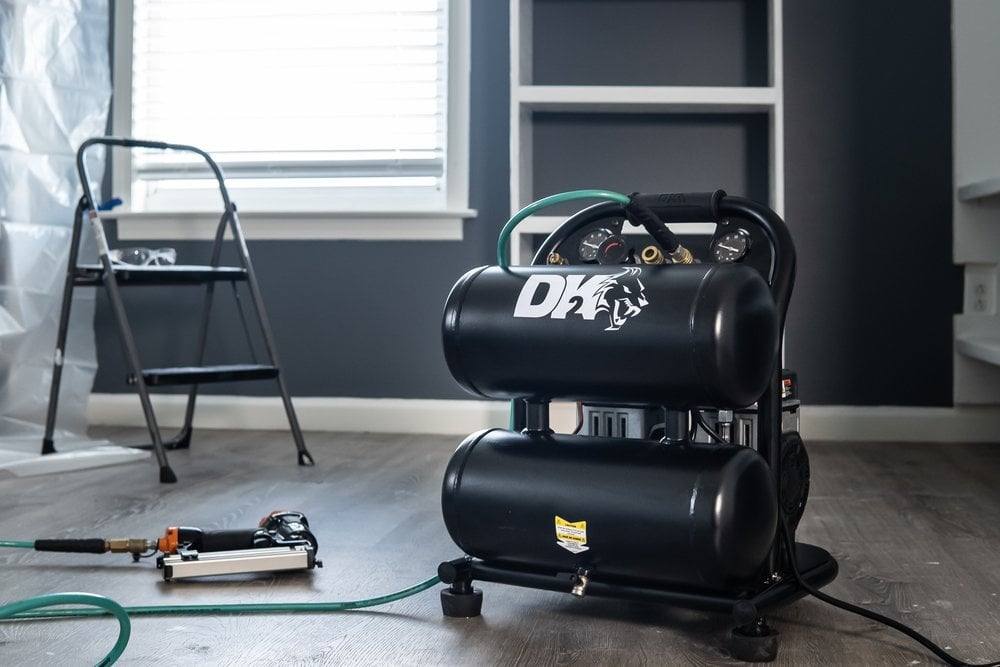 DK2 AC04G 4-Gallon Silent Electric Air Compressor 1HP Brushless
