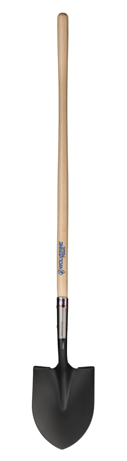 Wolverine WL100 Round Point Shovel 48" Wood Handle