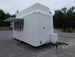 7' x 14' White Fiberglass Smoothie Ice Cream Yogurt Food Event Concession Trailer