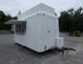 7' x 14' White Fiberglass Smoothie Ice Cream Yogurt Food Event Concession Trailer