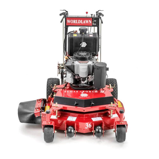 Worldlawn Belt Driven Walk Behind Mower Front Left