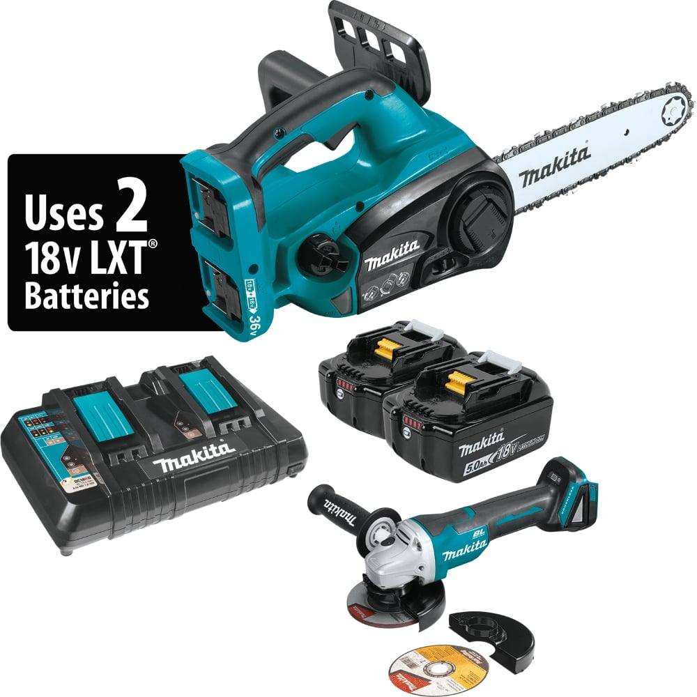 Makita XCU02PTX1 Cordless Chain Saw Kit/Brushless Grinder