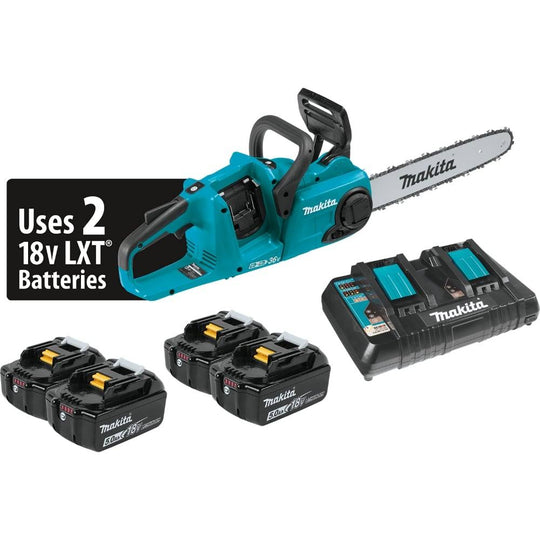 Makita XCU03PT1 Cordless 14" Chain Saw Kit w/ 4 Batteries