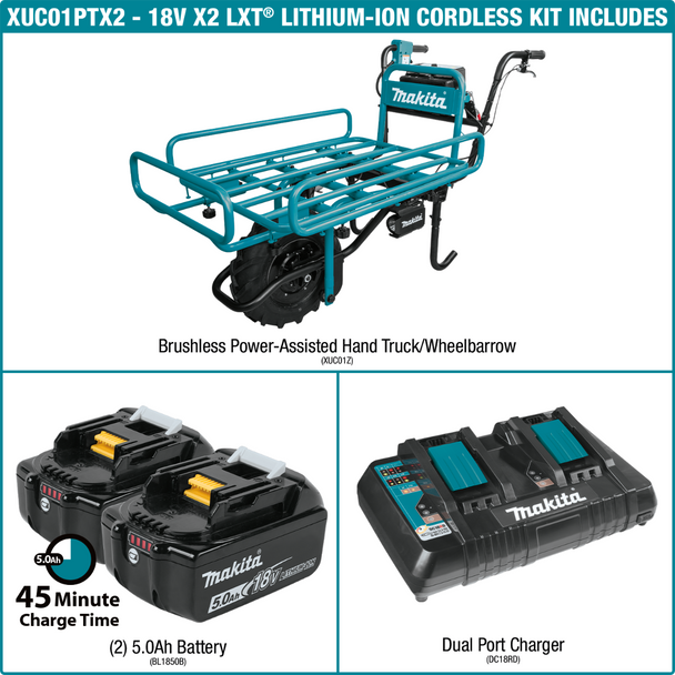 Makita XUC01PTX2 Brushless Cordless Power?Asst Flat Dolly Kit