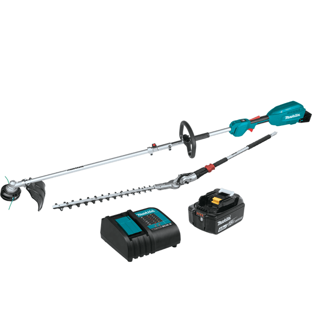 Makita XUX02SM1X2 Shaft Power Head Kit w/ 13" String Trimmer & 20" Hedge Trimmer Attachments - SLE Equipment - 1