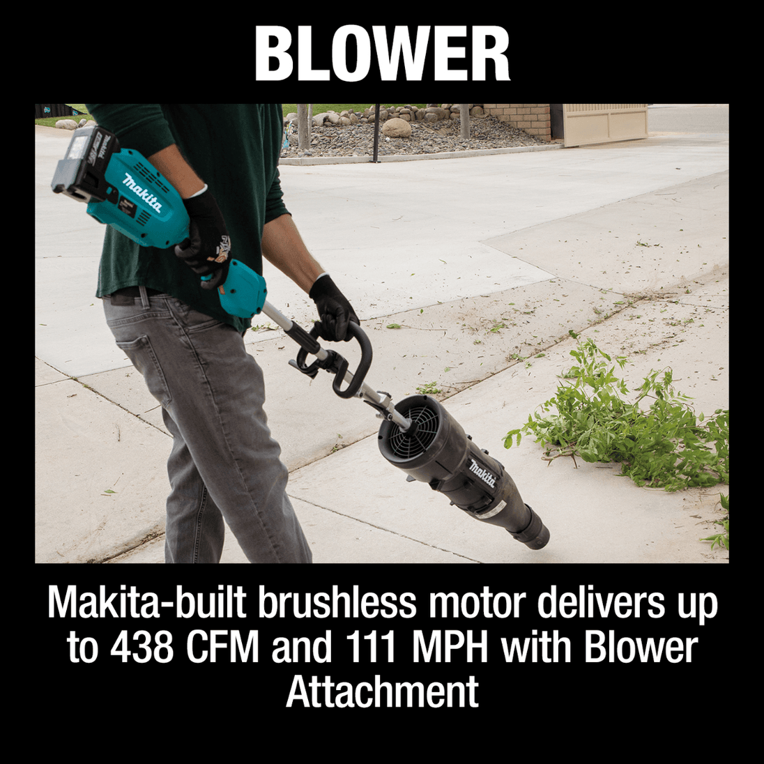 Makita XUX02SM1X3 Shaft Power Head Kit w/ 13" String Trimmer & Blower Attachments (4.0Ah) - SLE Equipment - 7