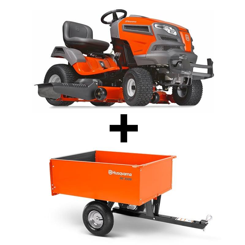 Husqvarna YT42LS Lawn Tractor 22 hp Kohler with Dump Cart