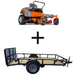 Husqvarna Z242F Kawasaki Zero Turn Utility Trailer Package Deal