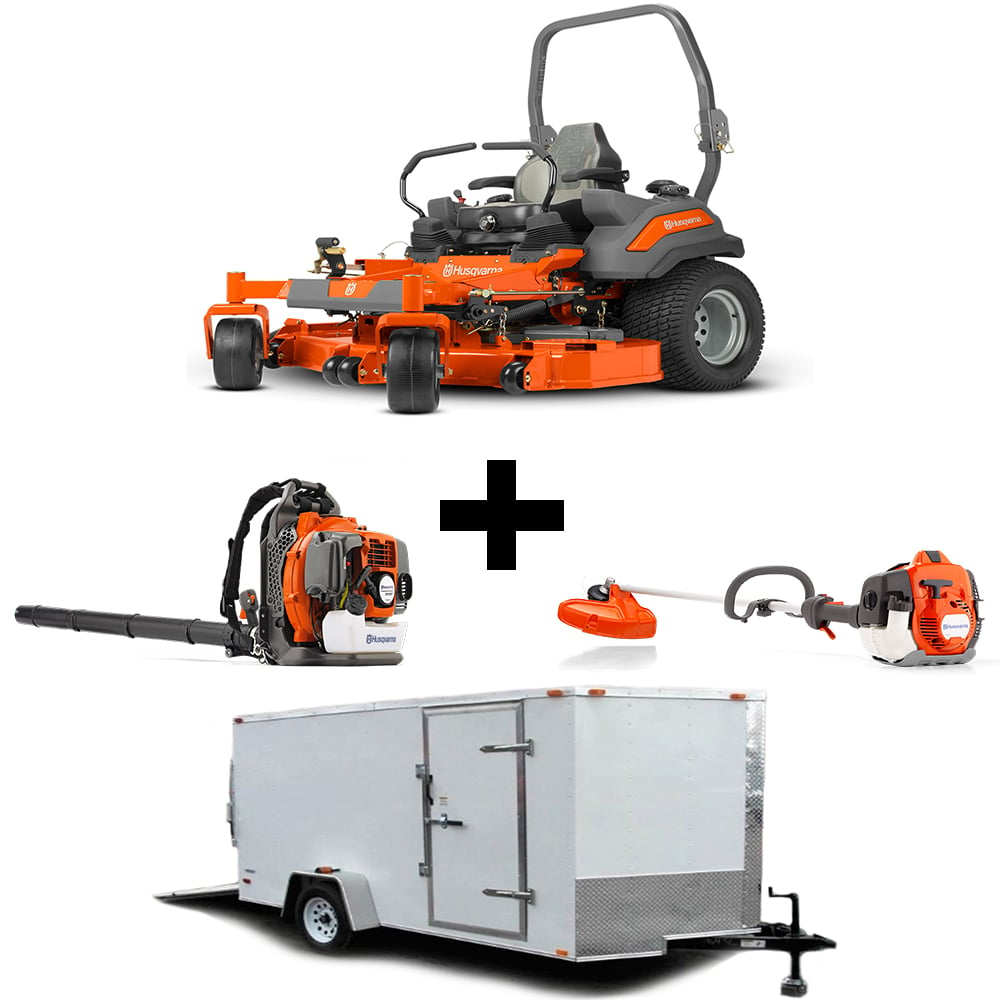 Husqvarna Z572X Kaw Zero Turn Encl Trailer Handhelds Package