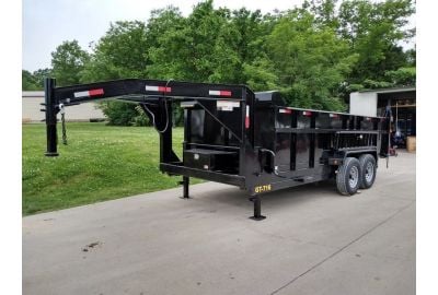 Discover the Power of the Gooseneck Dump Trailer 7' X 16' Hydraulic 3 ft Sides Mulch