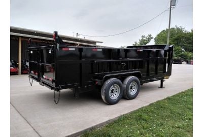 Discover the Power of the Gooseneck Dump Trailer 7' X 16' Hydraulic 3 ft Sides Mulch