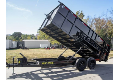 The Versatile and Reliable 7' x 16' Hydraulic Dump Trailer with 4' Sides