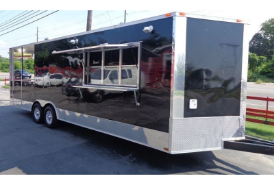 Concession Trailer 8.5' x 26' Catering Food Event BBQ Custom Enclosed-Black