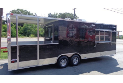 Concession Trailer 8.5' x 26' Catering Food Event BBQ Custom Enclosed-Black