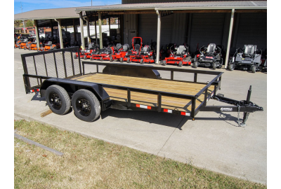 6.4x14 Dovetail Utility Trailer (2) 3500 Axles