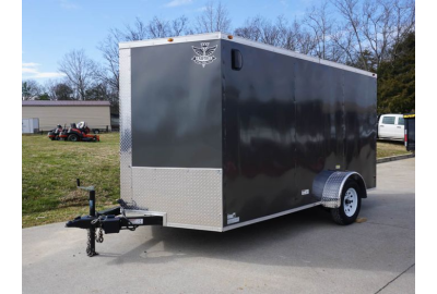 Unveiling the 7x12 Enclosed Charcoal Trailer with Silver ATP 3500lb Axle