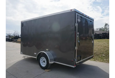 Unveiling the 7x12 Enclosed Charcoal Trailer with Silver ATP 3500lb Axle