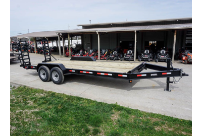 7x20 Equipment Trailer 8" I-Beam (2) 7K Axles Standup Ramps