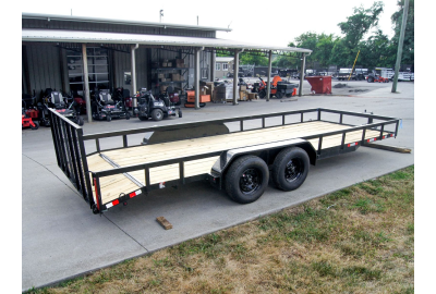 7x20 Dovetail Utility Trailer (2) 3500lb Axles