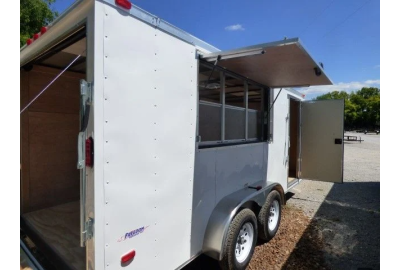 Unveiling the Potential: Concession Trailer 7'x16' White with Serving Window