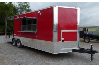 Unveiling the 8.5' x 21' Victory Red Event Catering Concession Food Trailer