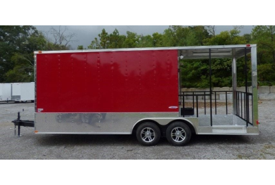 Unveiling the 8.5' x 21' Victory Red Event Catering Concession Food Trailer