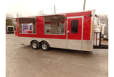 8.5' x 20' Concession Food Red Kettle Corn Trailer