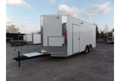 Enhancing Event Catering: 8.5' x 18' Concession Food White Event Trailer