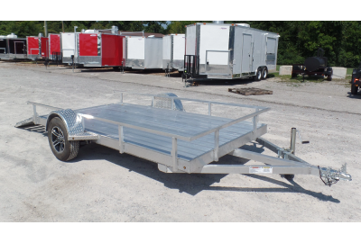 6.4'x12' All Aluminum Straight Utility Trailer 3500 lb Axle