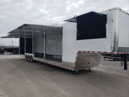 8.5' x 48' White Gooseneck Enclosed Trailer Storage