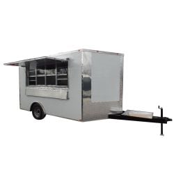 8.5' x 12' Concession Trailer White Event Catering Food