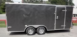 Enclosed Trailer 8.5'x18' Grey - Custom Enclosed Car Bike Cargo Hauler