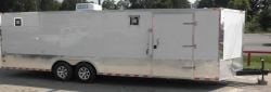 Enclosed Trailer 8.5'x26' White - Car Motorcycle Hauler Storage