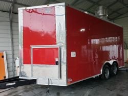 8.5 x 16 Red Food Concession Trailer