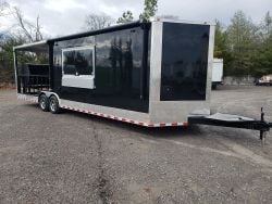 Concession Trailer 8.5' X 28' Black Food Event Catering 