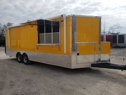 8.5 x 24 Yellow Food Concession Trailer